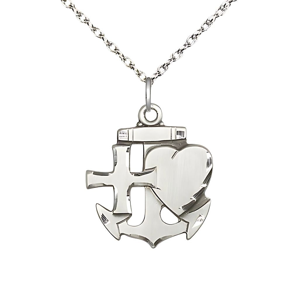 Bliss Faith, Hope & Charity Medal Necklace | Silver or Gold