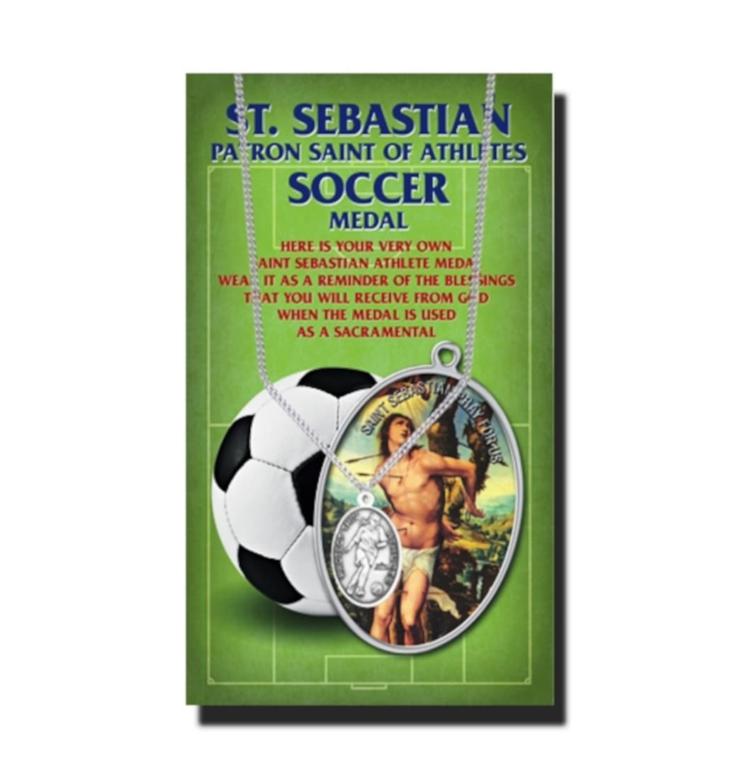 Hirten Oval St Sebastian Female Soccer Player Medal w/Card,