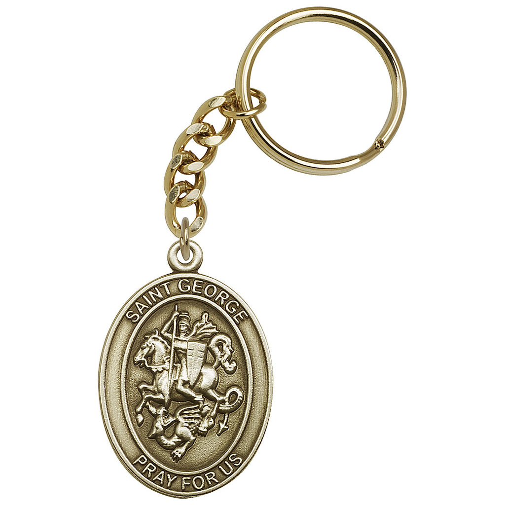 Bliss Manufacturing Engravable Oval St George Key Chain