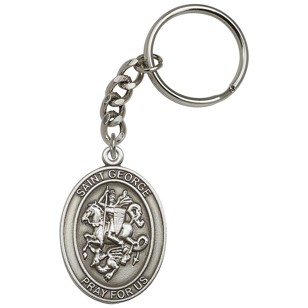 Bliss Manufacturing Engravable Oval St George Key Chain