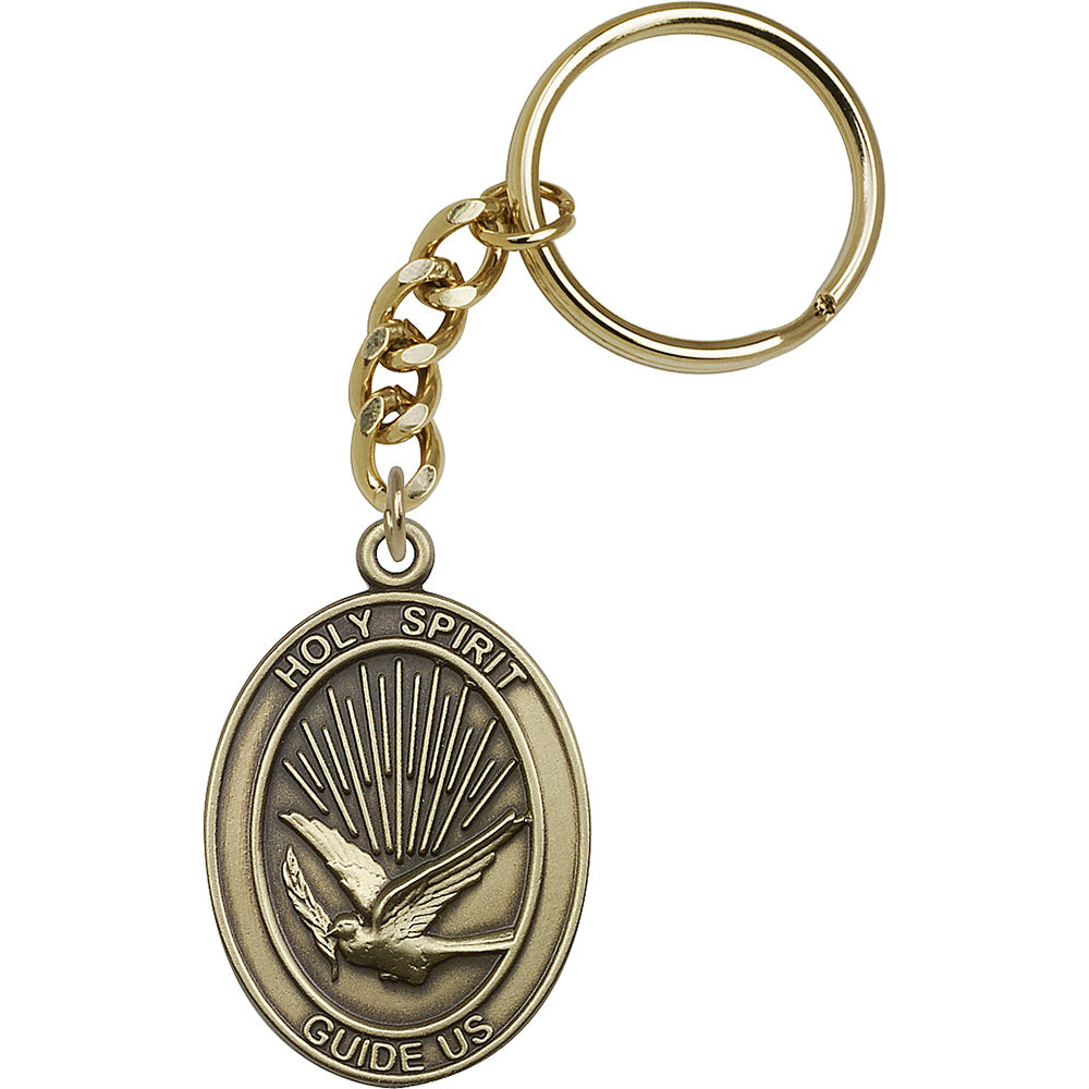 Bliss Manufacturing Engravable Oval Holy Spirit Dove Key Chain