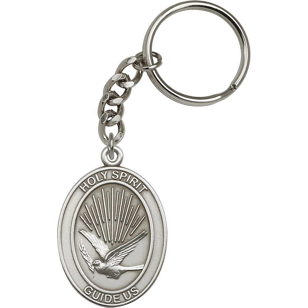 Bliss Manufacturing Engravable Oval Holy Spirit Dove Key Chain