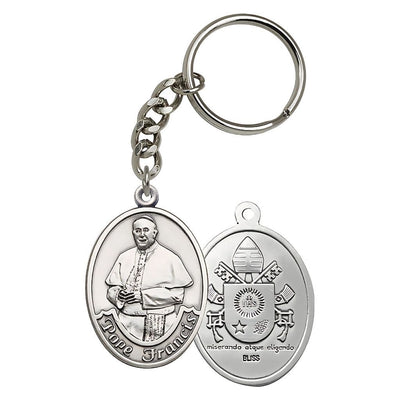 Pewter Pope Francis Key Chain, Made in USA, Bliss Manufacturing