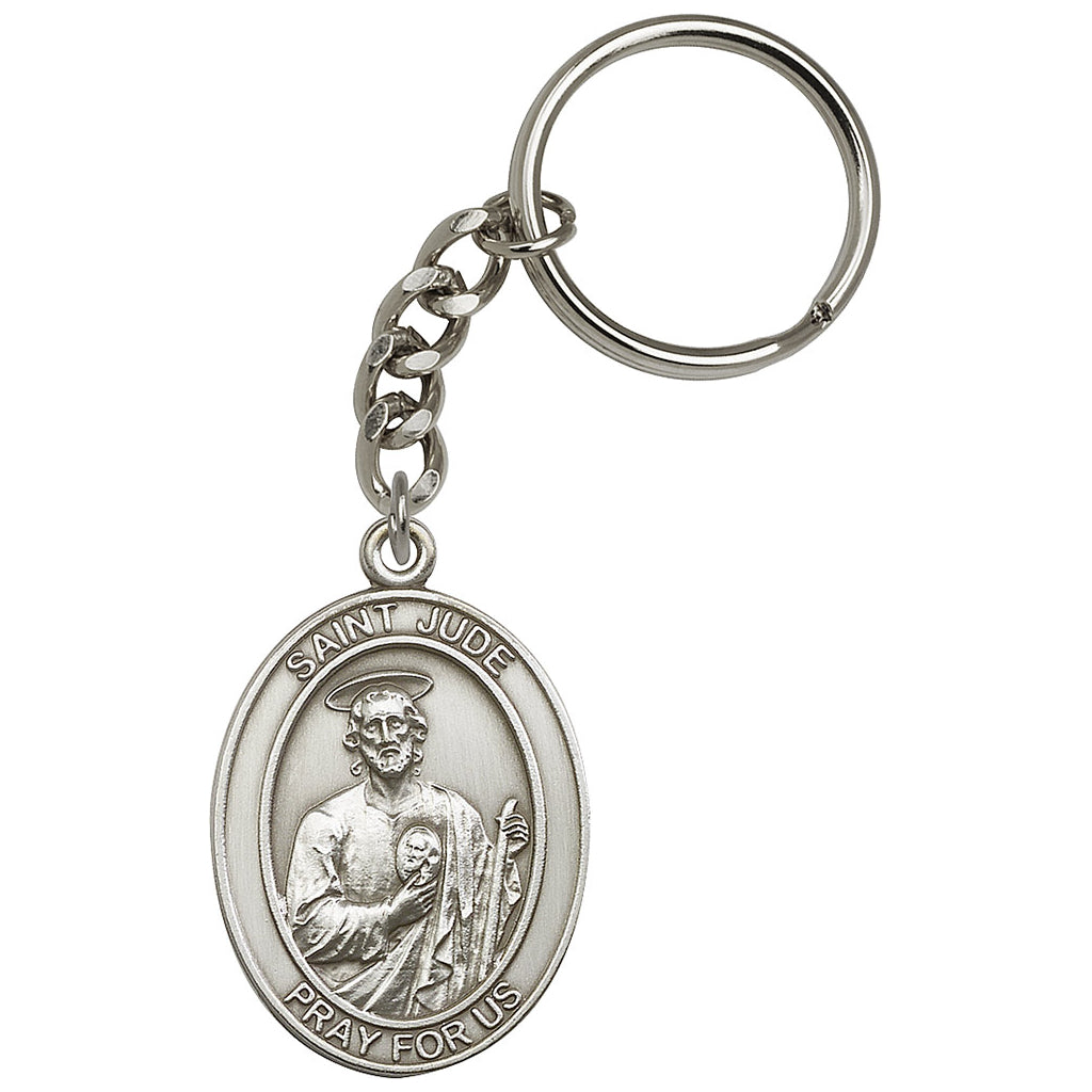 Bliss Manufacturing Engravable Oval St Jude Thaddeus Key Chain