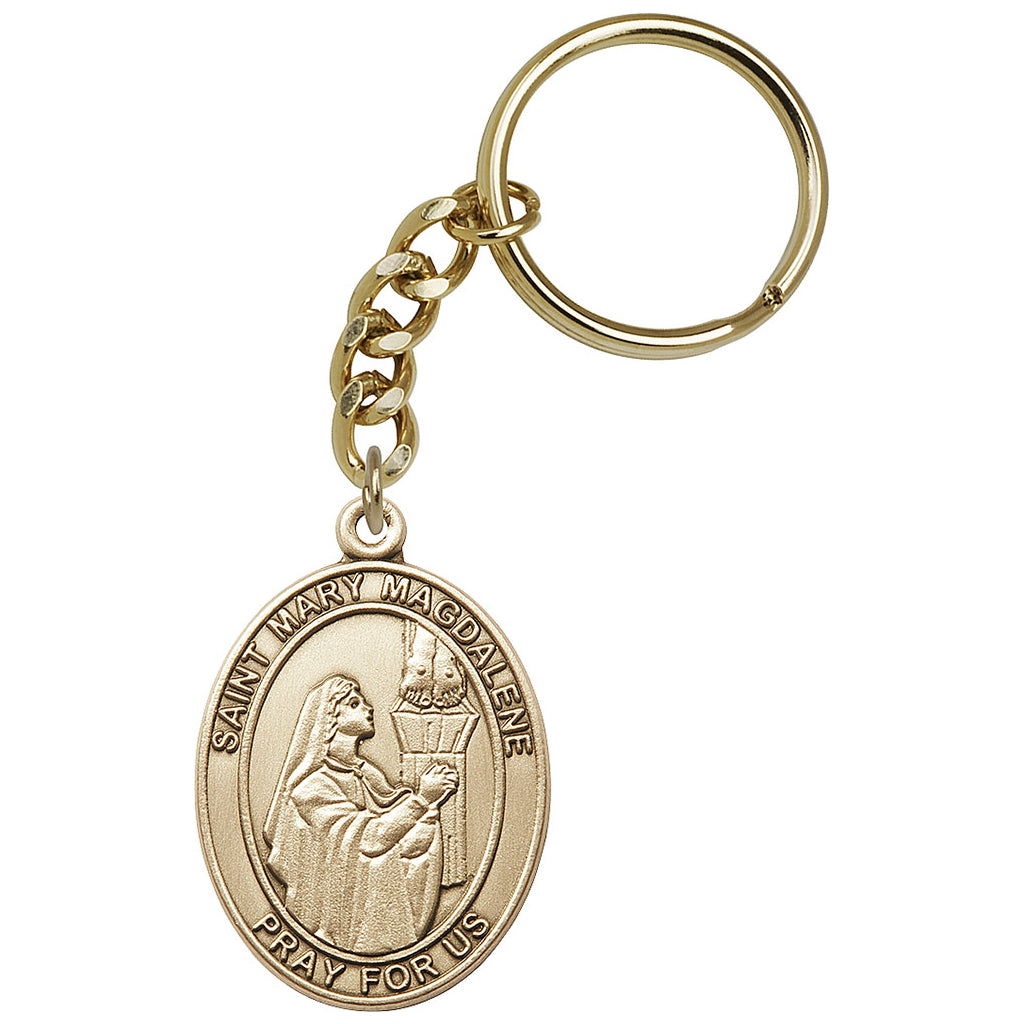 Bliss Manufacturing Engravable Oval St Mary Magdalene Key Chain