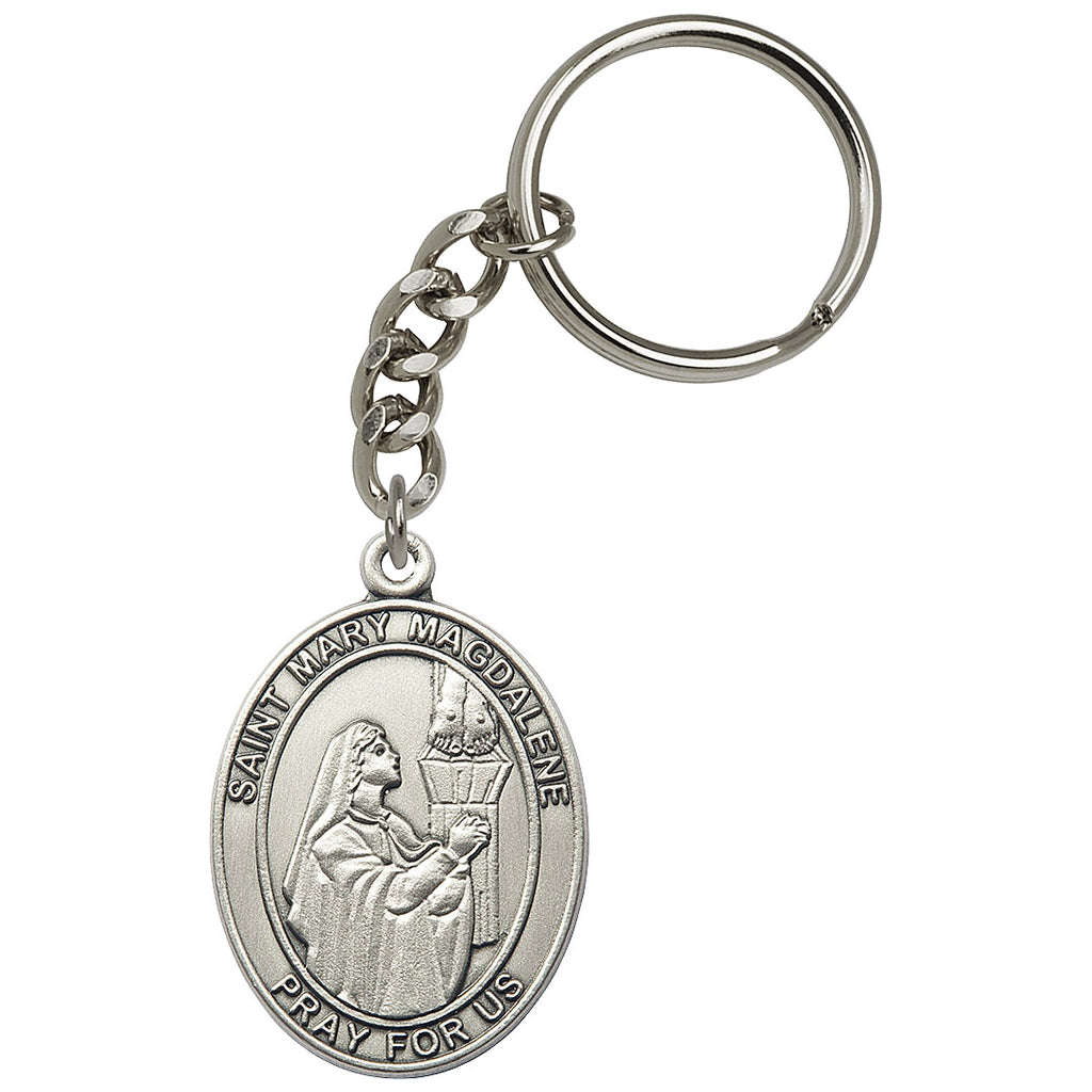 Bliss Manufacturing Engravable Oval St Mary Magdalene Key Chain