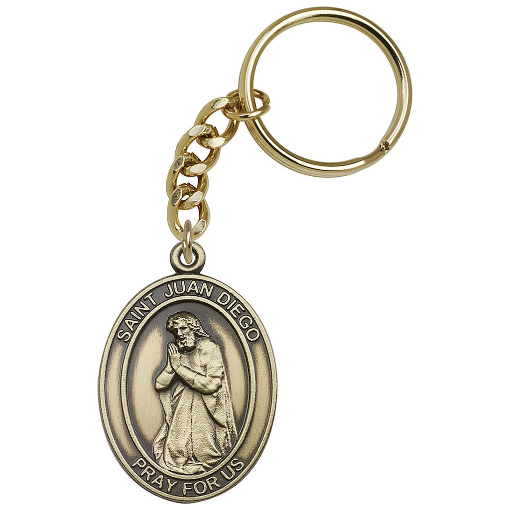 Bliss Manufacturing Engravable Oval St Juan Diego Key Chain