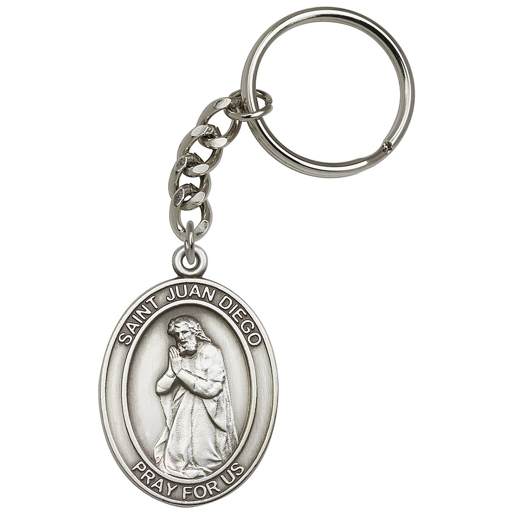 Bliss Manufacturing Engravable Oval St Juan Diego Key Chain