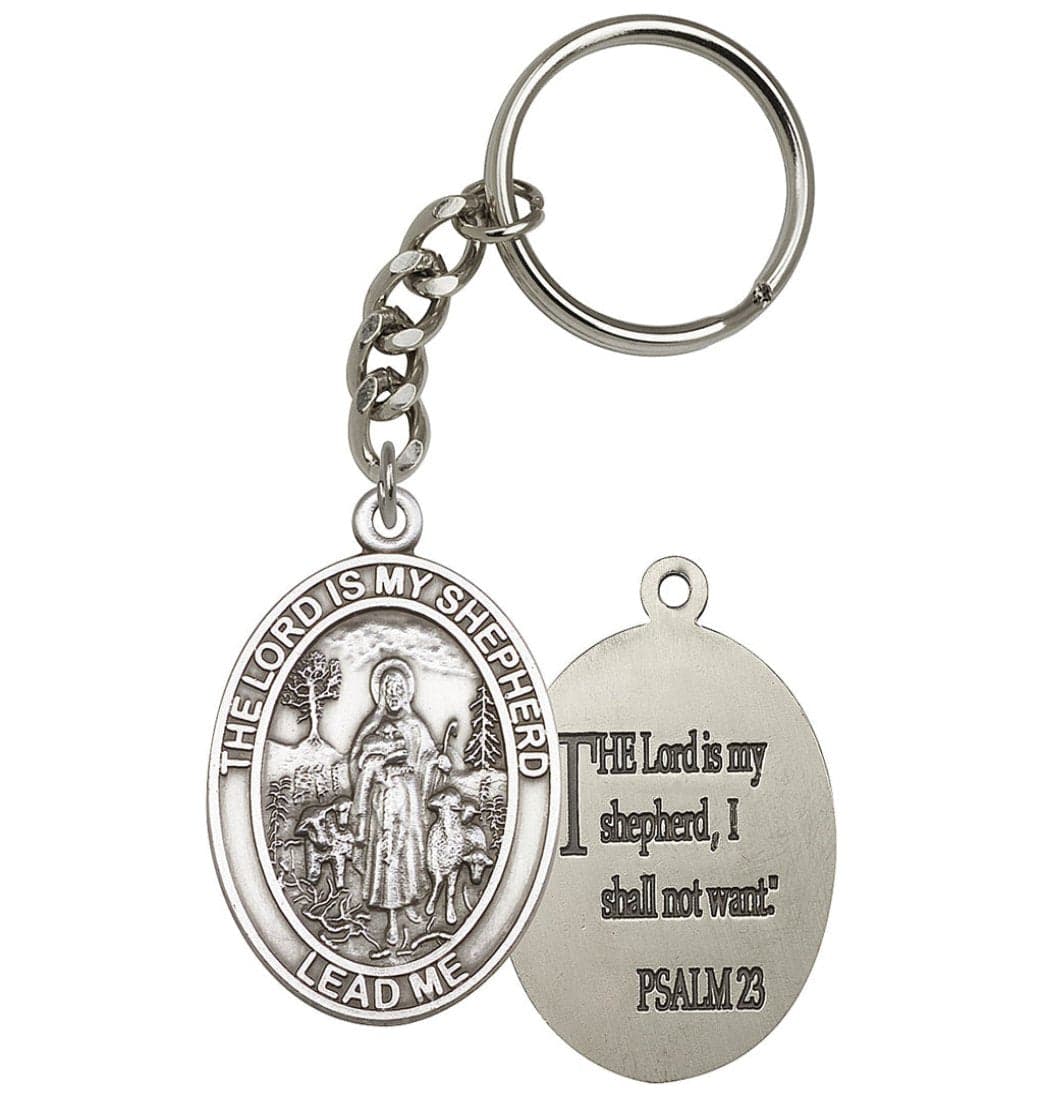 Pewter The Lord Is My Shepherd Psalm 23 Key Chain