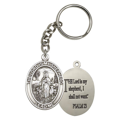 Pewter The Lord Is My Shepherd Psalm 23 Key Chain, Bliss Manufacturing