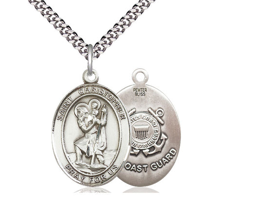 Bliss St Christopher Coast Guard Catholic Patron Saint Medal