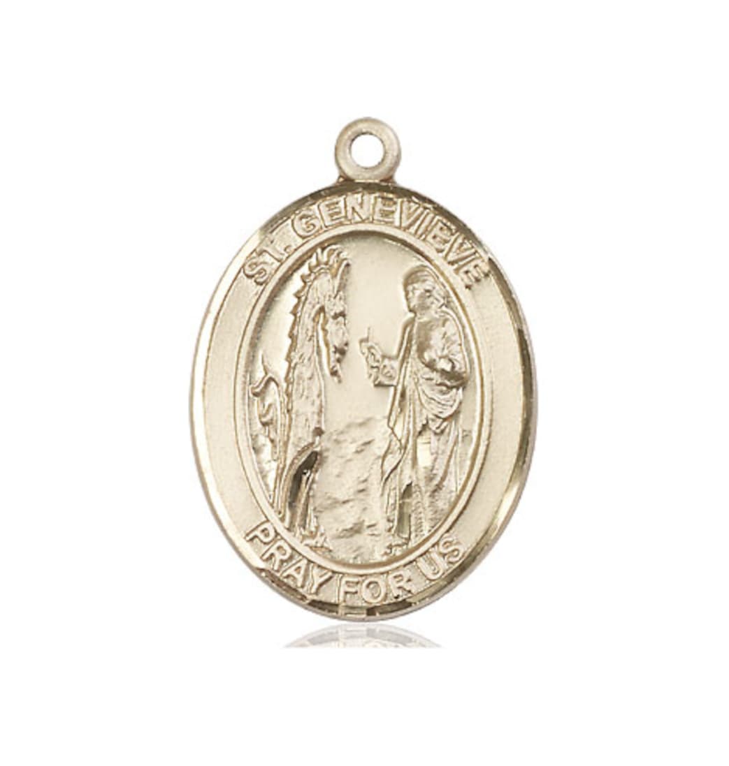 Bliss Manufacturing St Genevieve 14kt Gold Oval Large Medal Only,