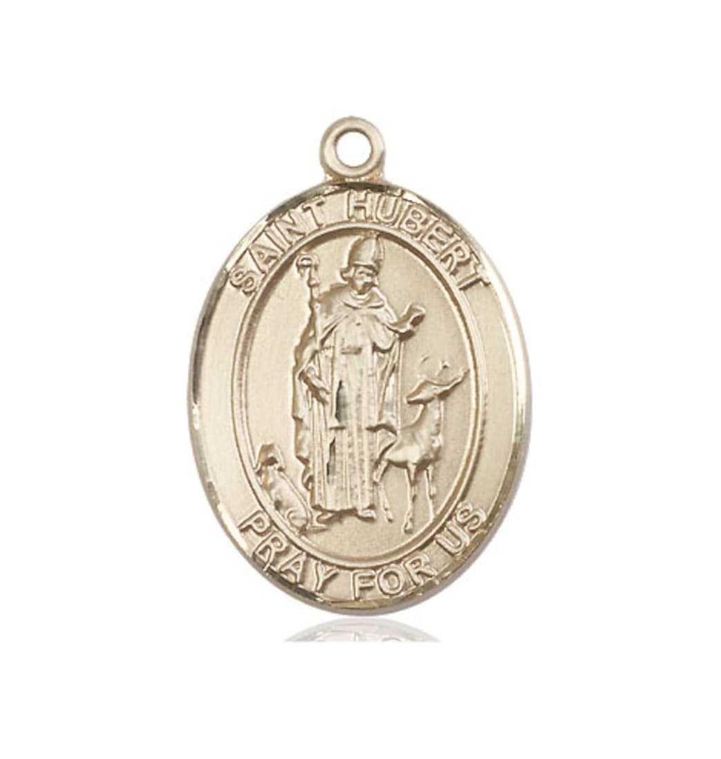 bliss manufacturing large 14kt gold st hubert of liege medal,