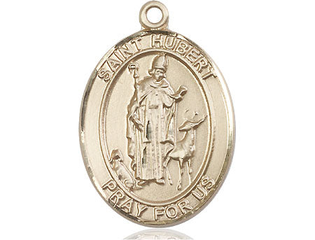 bliss manufacturing large 14kt gold st hubert of liege medal,