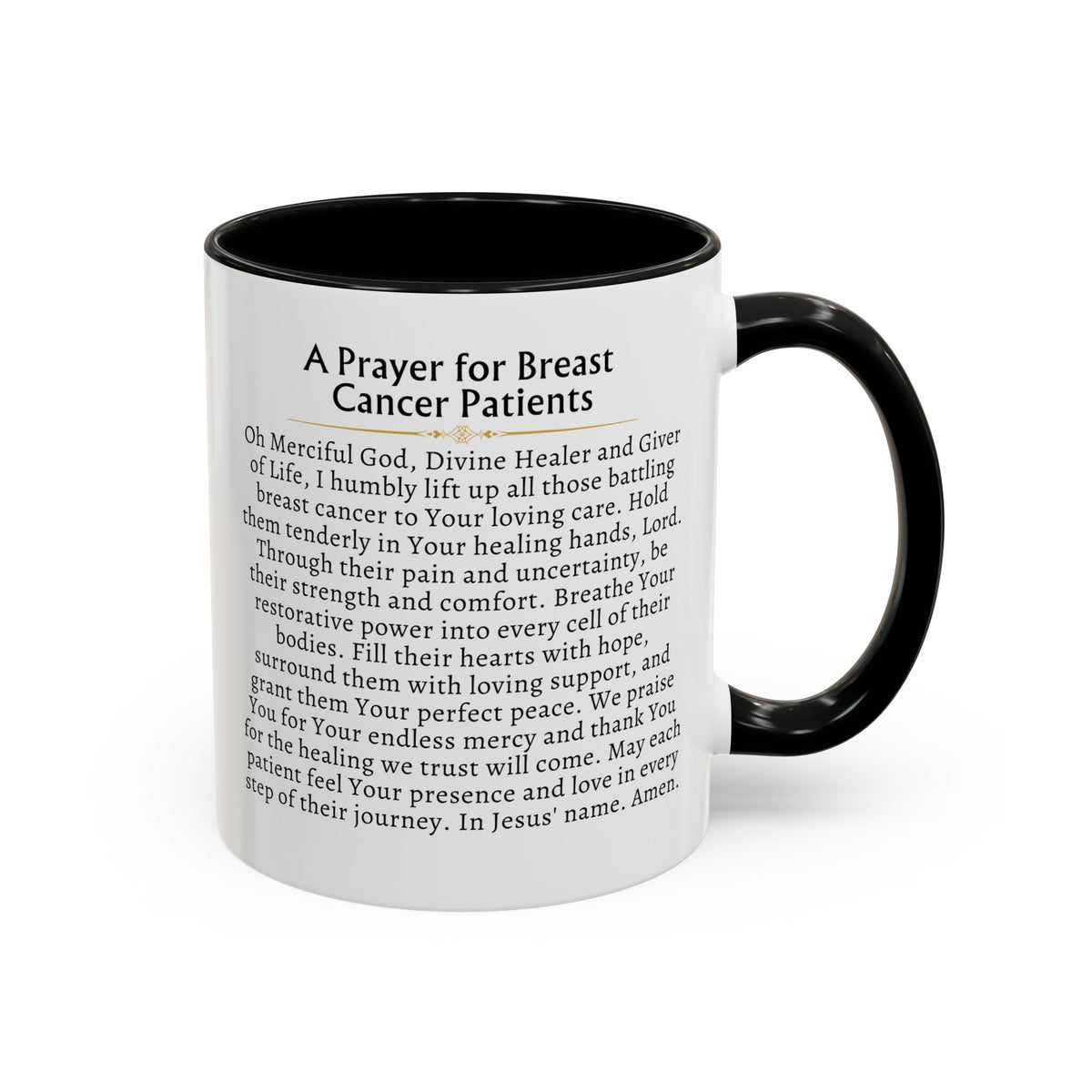 St. Agatha 'Prayer For Breast Cancer Patients' Prayer Card Devotional Coffee Mug - Accent Mug 11oz