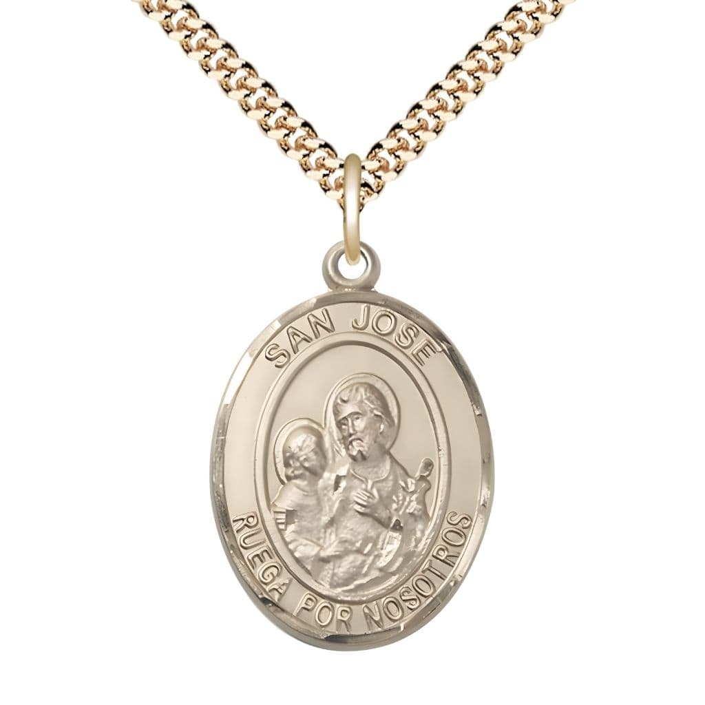 San Jose 14kt Gold-filled Oval Engravable Medal Pendant, Bliss Manufacturing