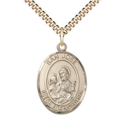 San Jose 14kt Gold-filled Oval Engravable Medal Pendant, Bliss Manufacturing