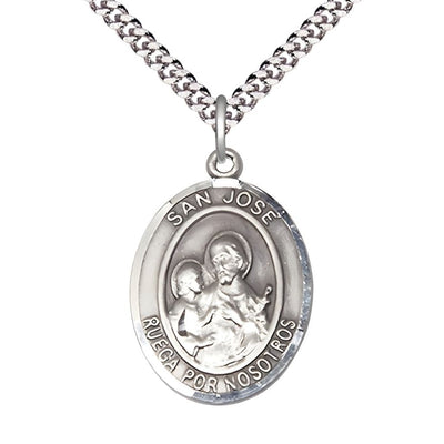San Jose Sterling Silver Oval Engravable Medal, Bliss Manufacturing
