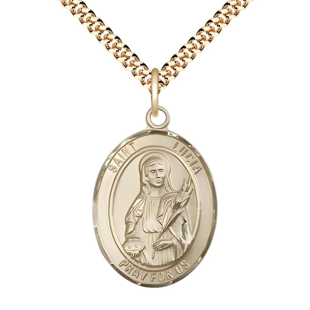 Bliss St. Lucia of Syracuse Gold-filled Oval Engravable Medal