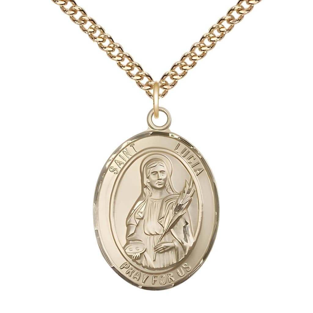 Bliss St. Lucia of Syracuse Gold-filled Oval Engravable Medal