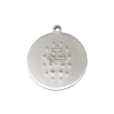 Miraculous Round Sterling Silver Medal Necklace, Bliss Manufacturing