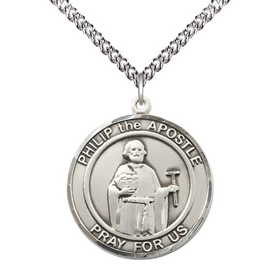 St. Philip the Apostle Sterling Silver Round Medal (view 2), Bliss Manufacturing