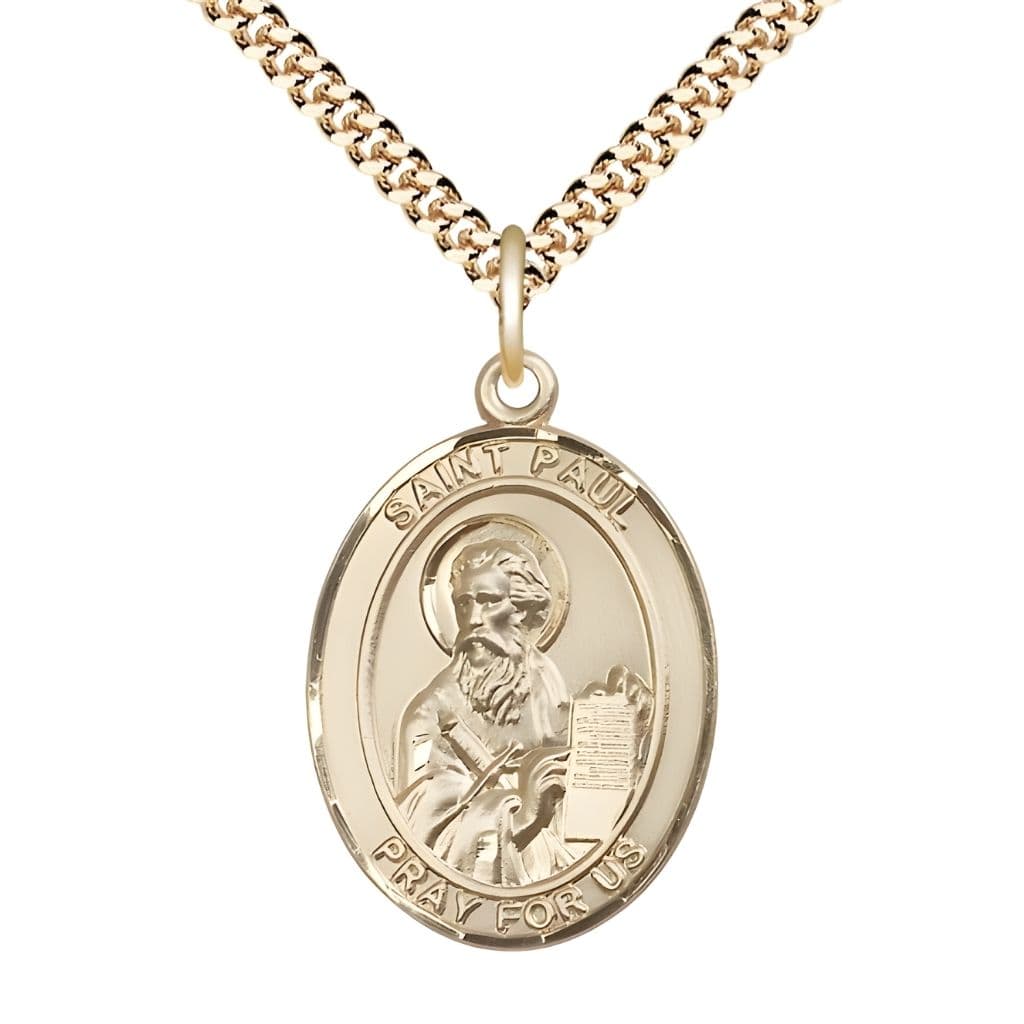 Bliss St. Paul the Apostle Gold-filled Oval Engravable Medal