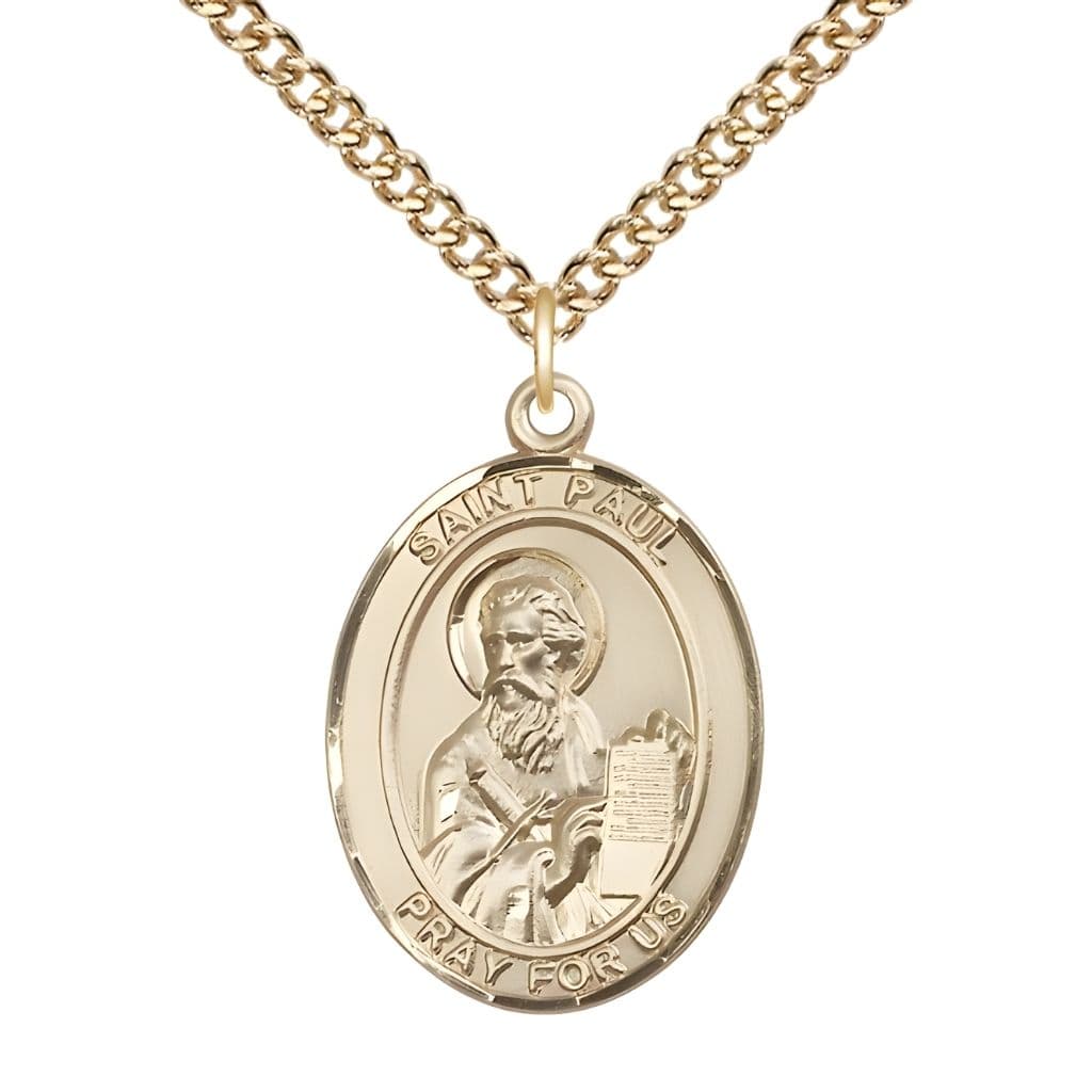 Bliss St. Paul the Apostle Gold-filled Oval Engravable Medal