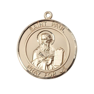 St. Paul the Apostle 14kt Gold Round Medal, Bliss Manufacturing