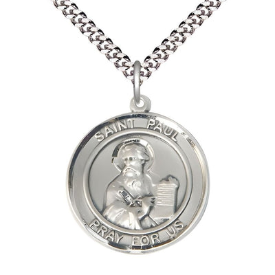 St. Paul the Apostle Sterling Silver Round Medal, Bliss Manufacturing
