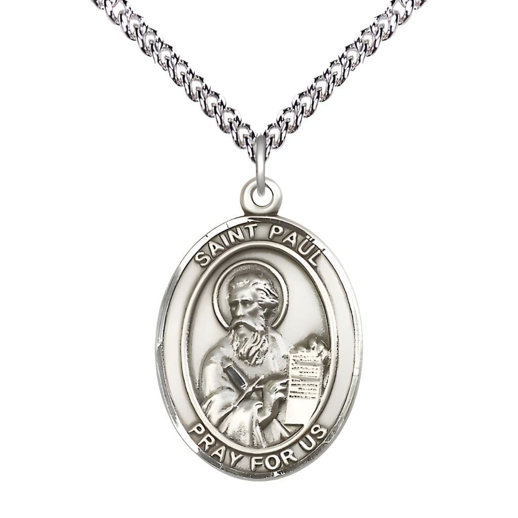 Bliss St. Paul the Apostle Sterling Silver Oval Engravable Medal