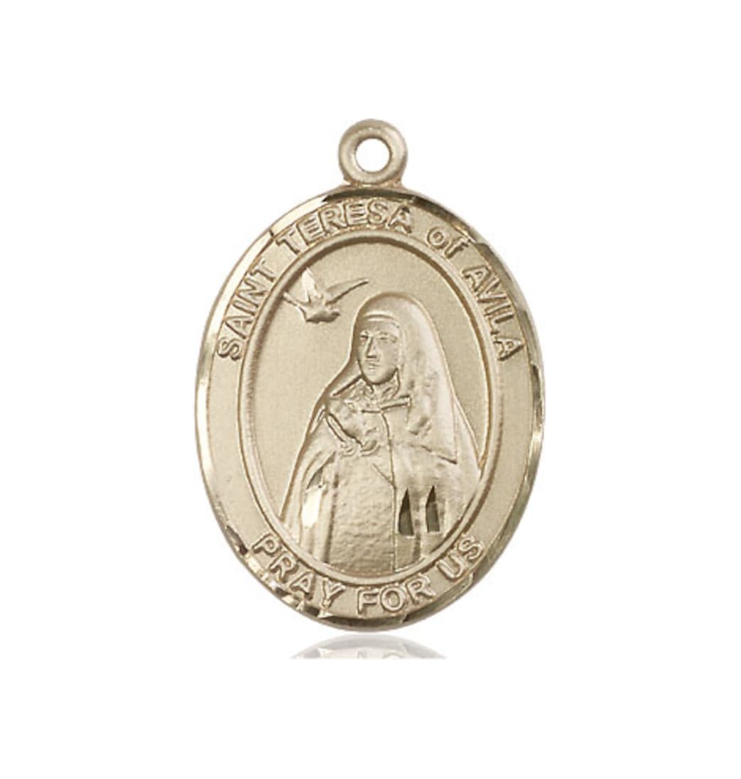 Large Bliss 14kt Gold St Teresa of Avila Medal Only,