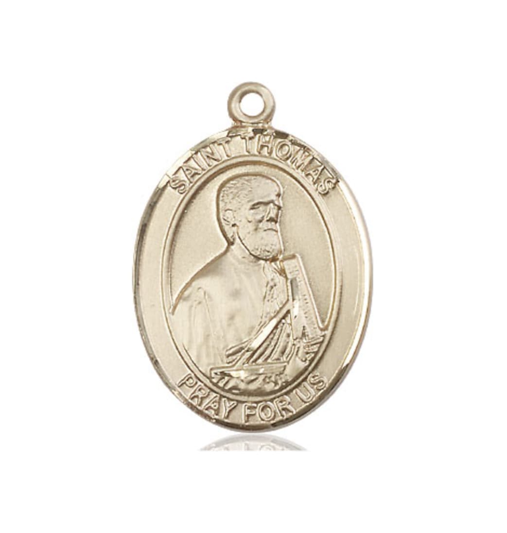 Bliss Manufacturing St Thomas the Apostle 14kt Gold Oval Large Medal,