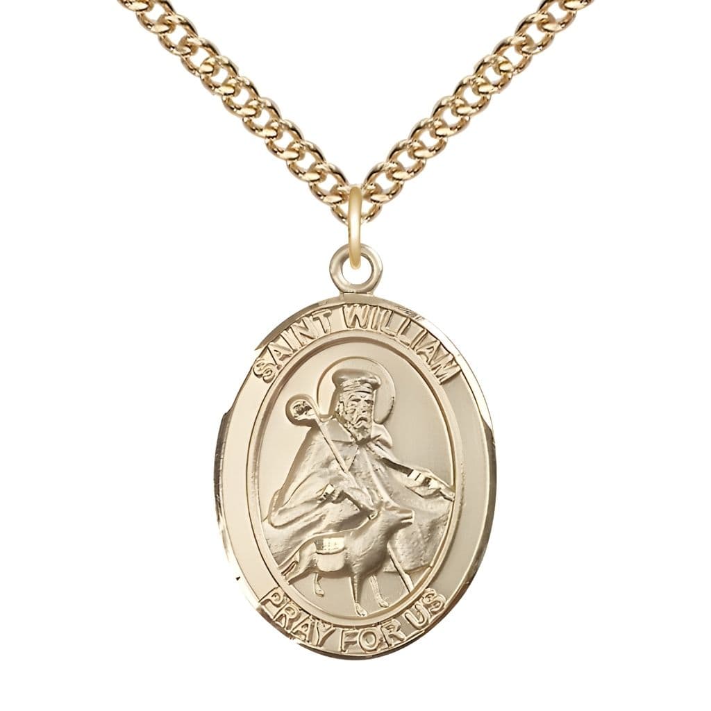 Bliss St. William of Rochester Gold-filled Oval Engravable Medal