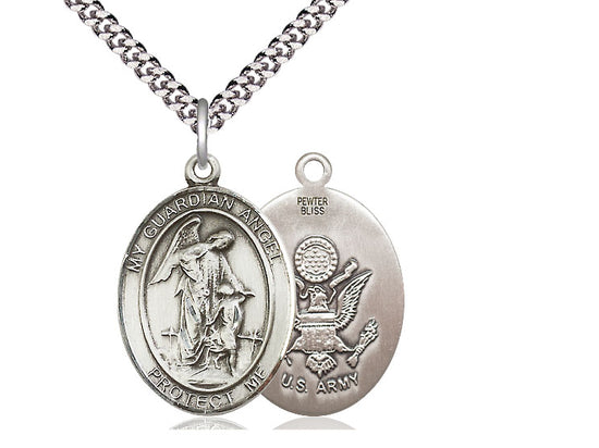 Bliss Guardian Angel Army Catholic Patron Saint Medal