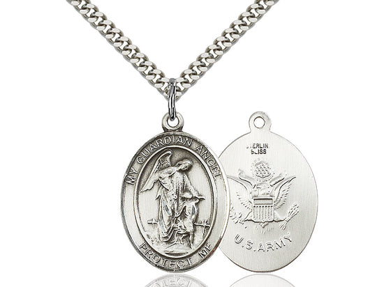 Bliss Guardian Angel Army Catholic Patron Saint Medal