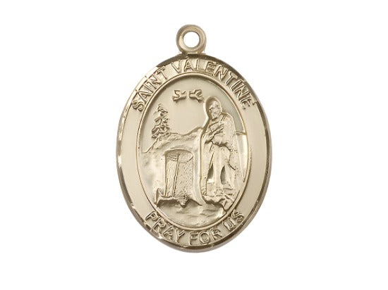 Bliss Large  Bliss Manufacturing St Valentine of Rome 14kt Gold Oval Medal Only,