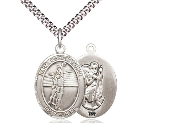 Bliss St Christopher Volleyball Catholic Patron Saint Medal