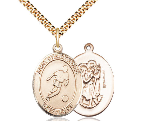 Bliss Saint Christopher Soccer Catholic Patron Saint Medal