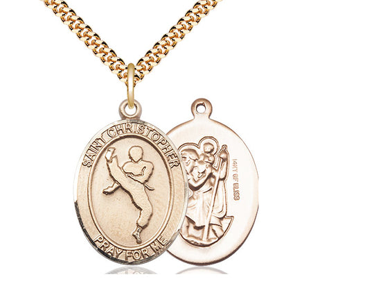 Bliss Saint Christopher Martial Arts Catholic Patron Saint Medal