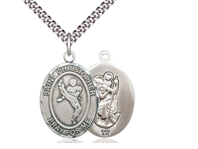 Saint Christopher Martial Arts Catholic Patron Saint Medal, pewter, Bliss Manufacturing