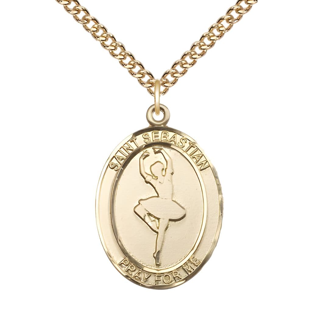 St. Sebastian Ballerina Dance Gold-filled Medal | Bliss USA