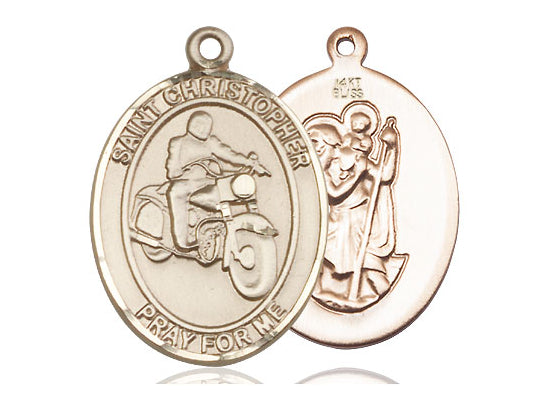 Bliss Saint Christopher Motorcycle Catholic Patron Saint Medal