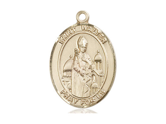 Bliss St Walter of Pontnoise 14kt Gold Oval Medal