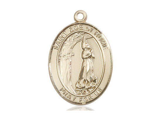 Bliss St Zoe of Rome 14kt Gold Oval Medal