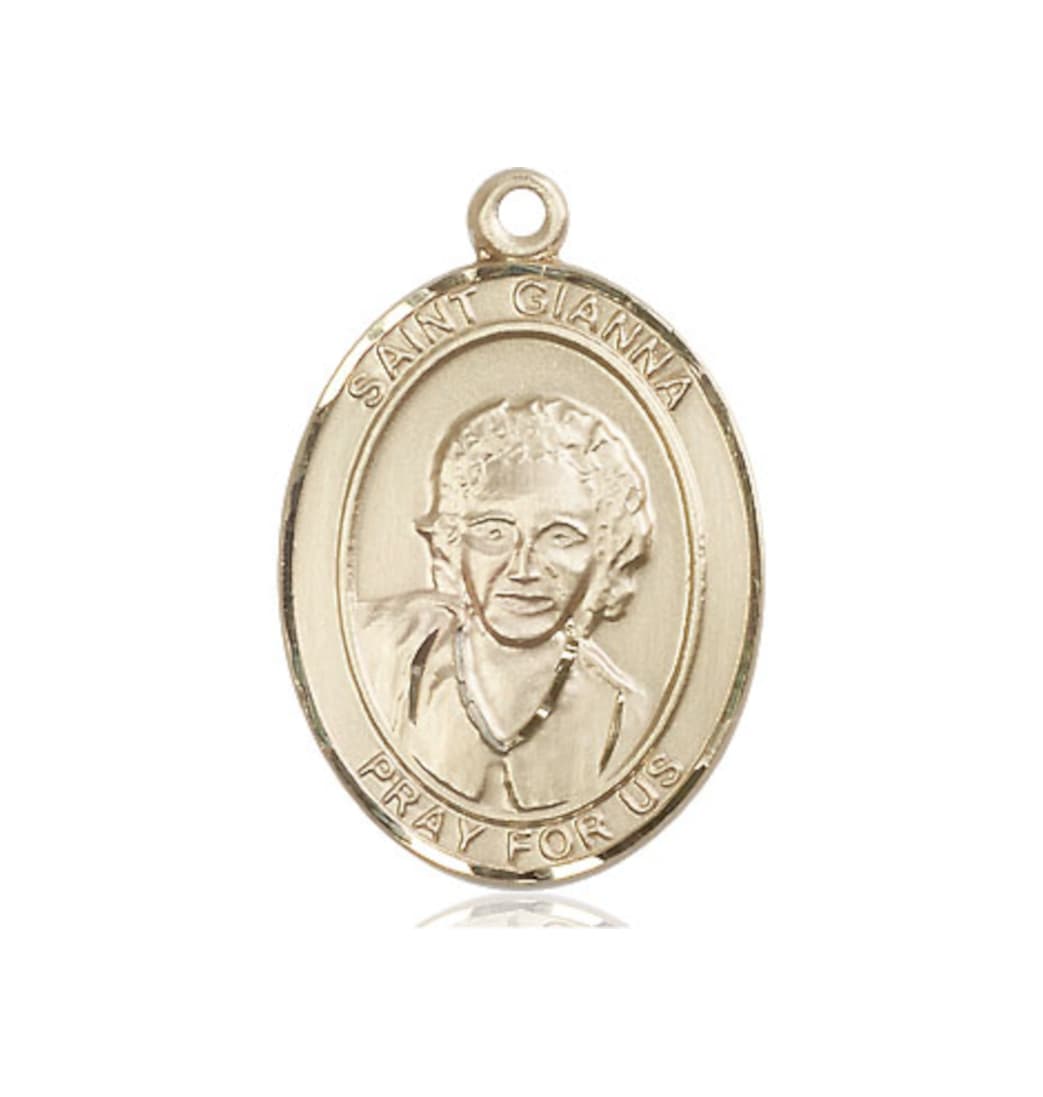 Bliss Manufacturing St Gianna Beretta Molla 14kt Gold Oval Large Medal,