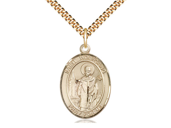 Bliss St Wolfgang Gold-filled Oval Medal Necklace