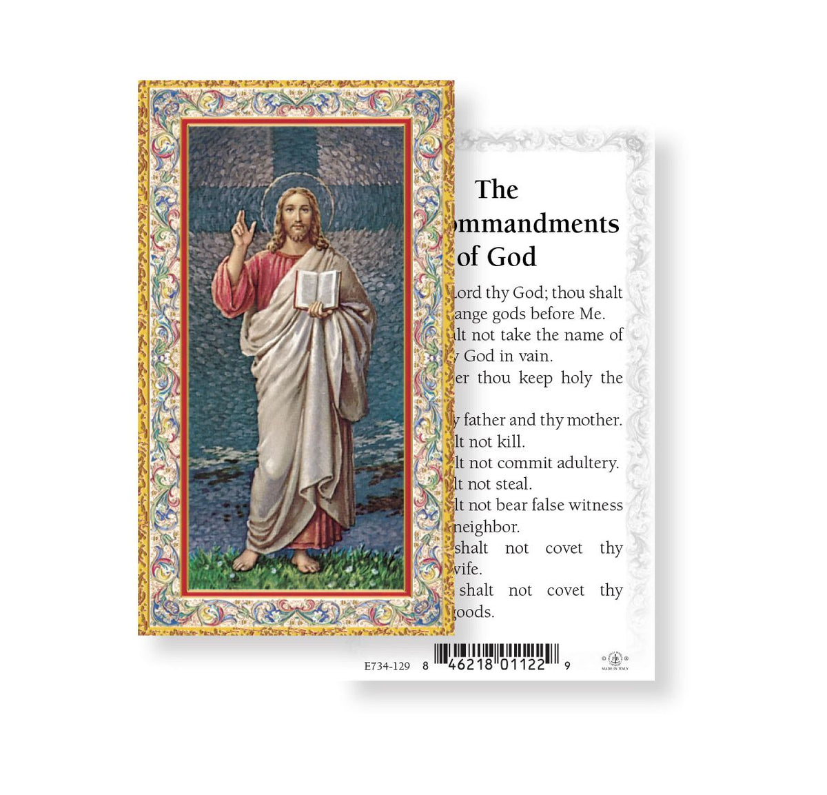 The Ten Commandments Holy Cards 100pcs,