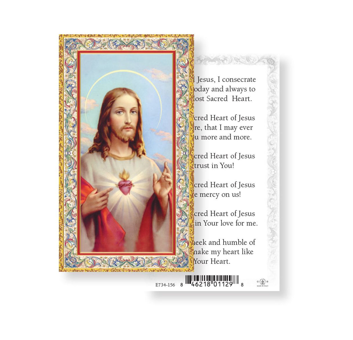 Sacred Heart of Jesus Holy Cards 100pcs