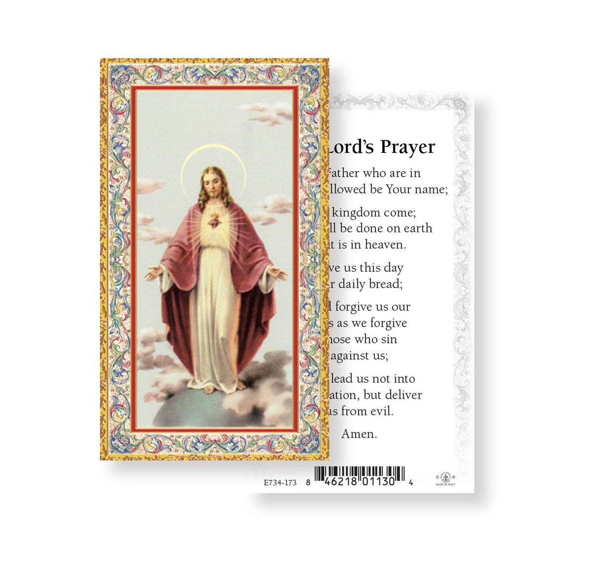 The Lord's Prayer Holy Cards 100pcs by Fratelli Bonella